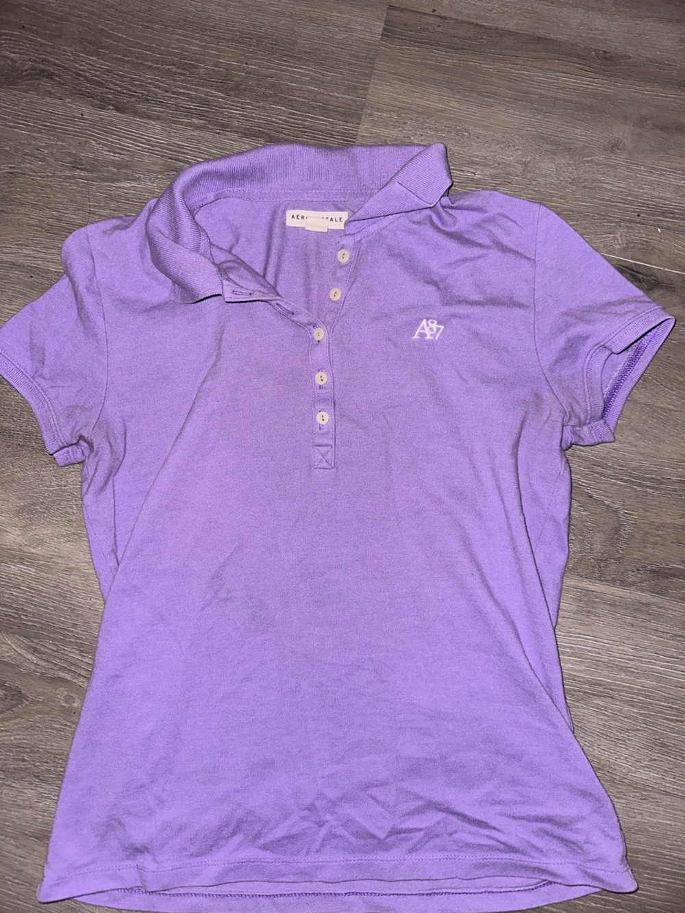 Aeropostale Purple Polo Shirt - Classic Short Sleeve
